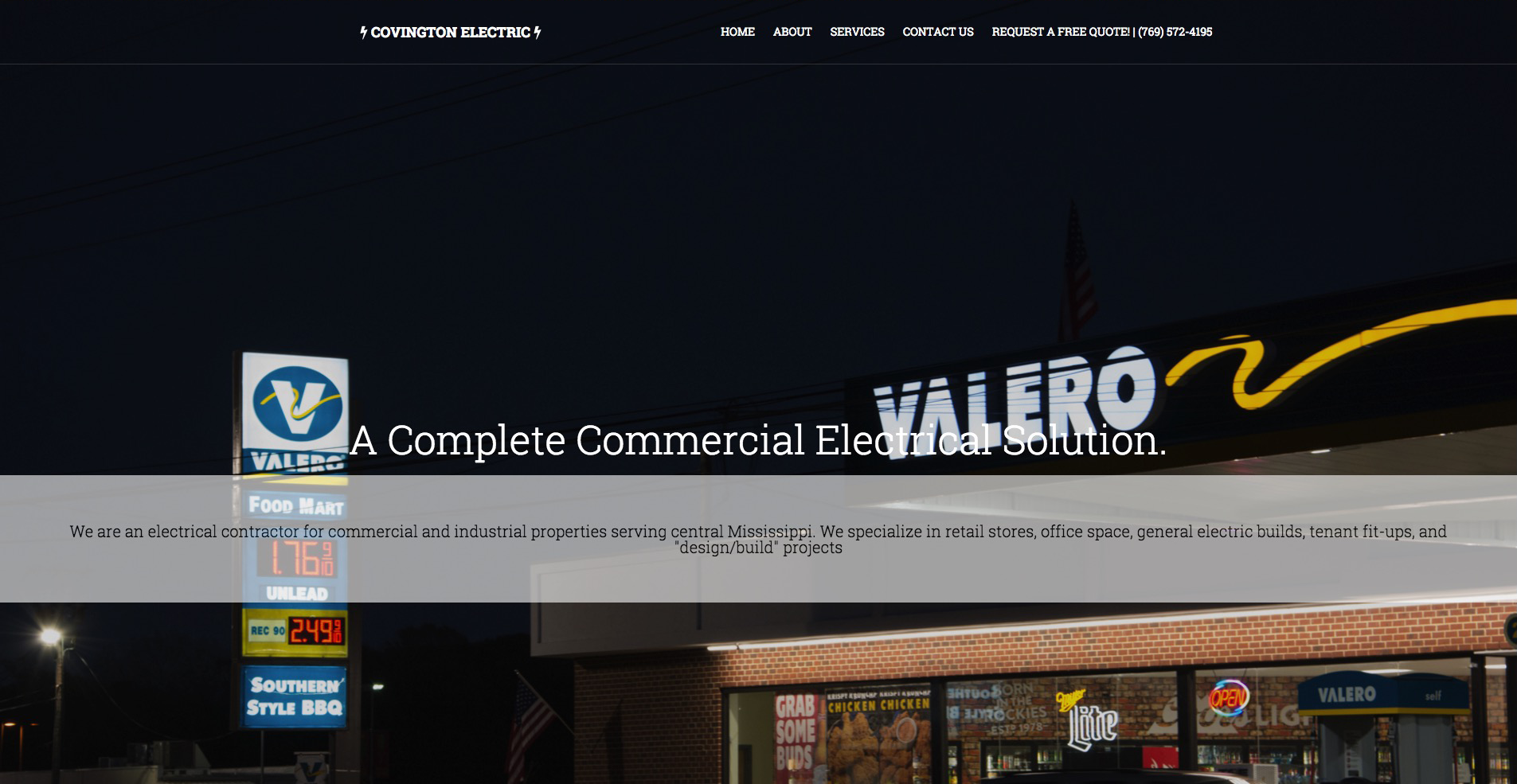 A Website for Covington Electric, LLC in Brandon, MS